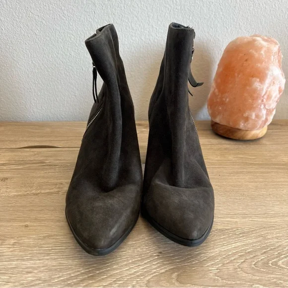 Like new! Michael Kors Gray Suede Dawson Ankle Booties - Picture 4 of 9